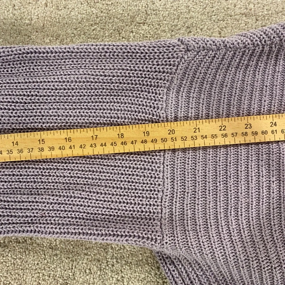 Hollister Mock Neck Sweater Womens Large Shaker Knit Cropped Relaxed Pullover